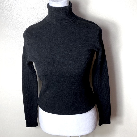 Vintage Anba of Austria Black Wool Turtleneck Sweater - Picture 5 of 8